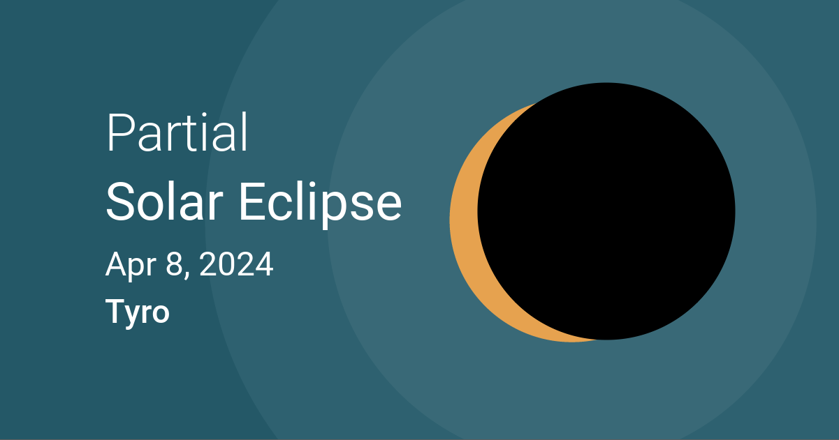 Eclipses visible in Tyro, Virginia, USA Apr 8, 2024 Solar Eclipse