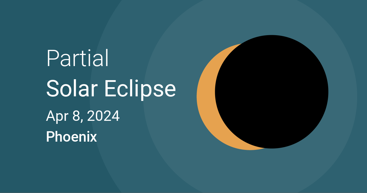 Eclipses visible in Phoenix, South Carolina, USA Apr 8, 2024 Solar