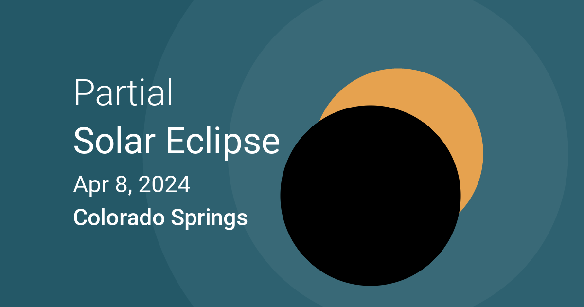 Eclipses visible in Colorado Springs, Colorado, USA Apr 8, 2024 Solar