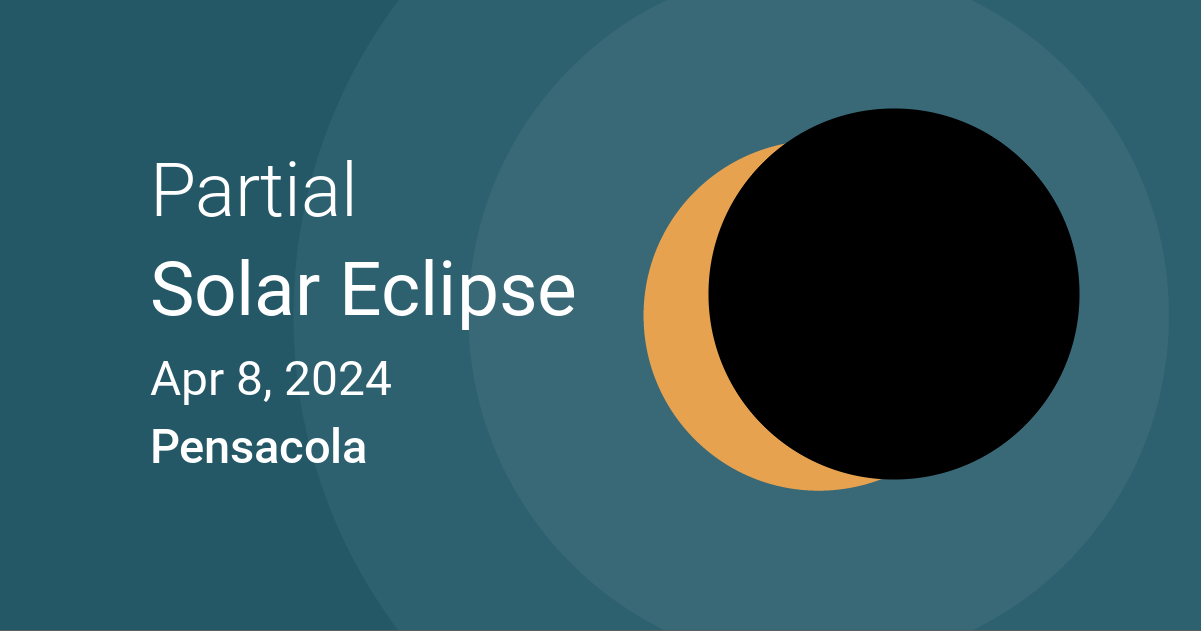 Eclipses visible in Pensacola, Florida, USA Apr 8, 2024 Solar Eclipse