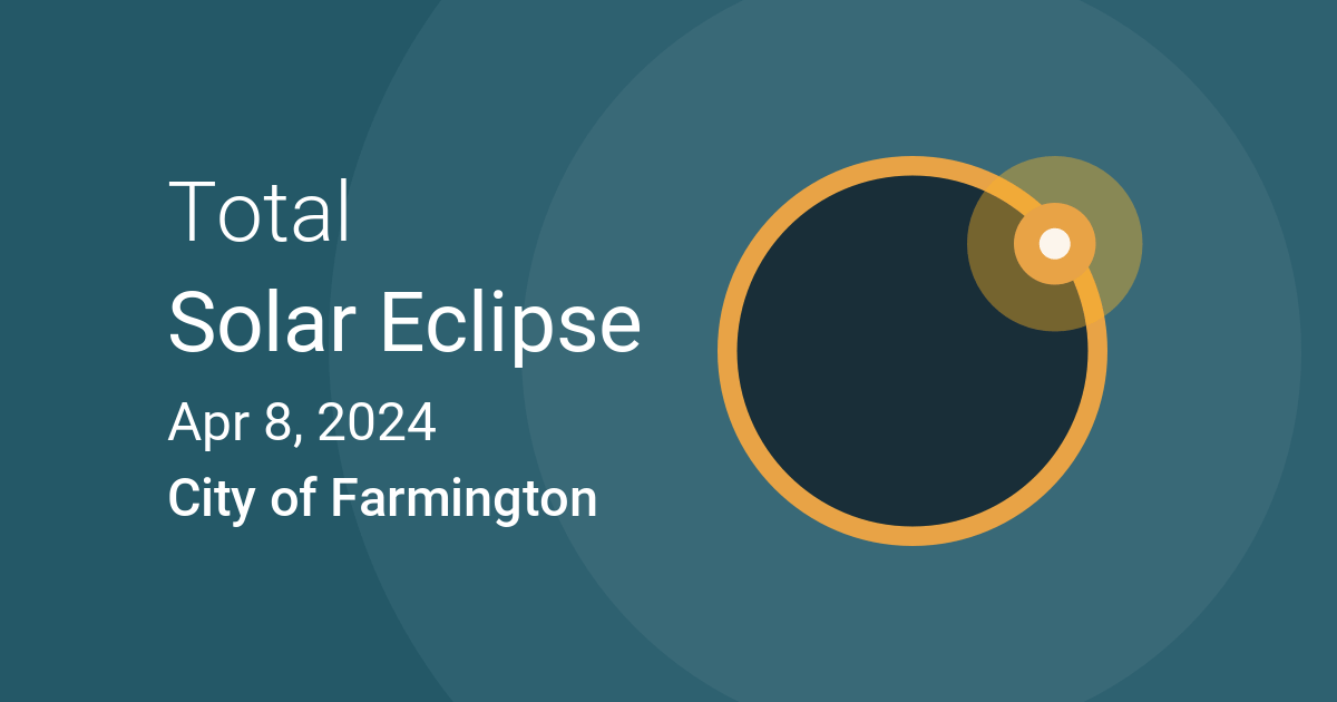 Eclipses visible in City of Farmington, Missouri, USA Apr 8, 2024