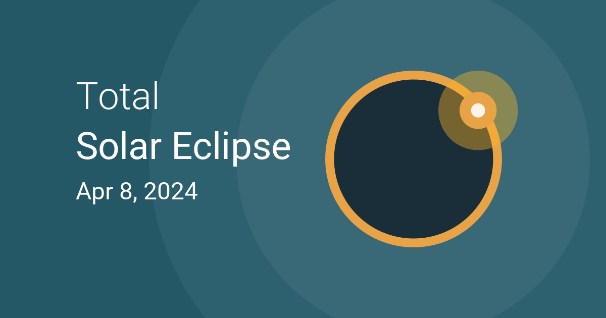 Total Solar Eclipse on April 8, 2024 (Great North American Eclipse )