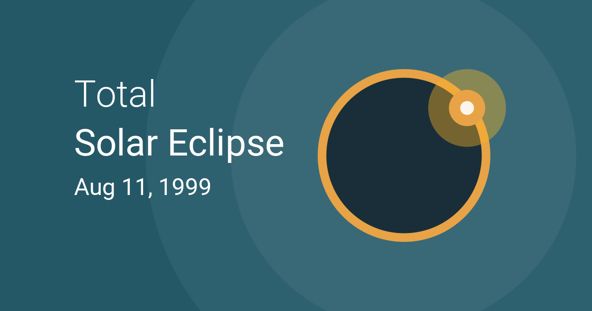 Total Solar Eclipse on August 11, 1999