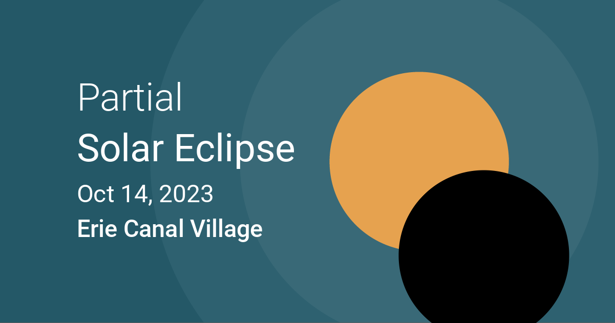 Eclipses visible in Erie Canal Village, New York, USA