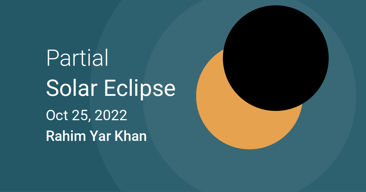 Eclipses visible in Rahim Yar Khan, Punjab Province, Pakistan