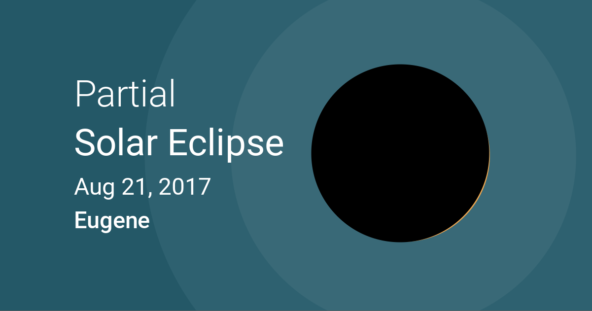 Eclipses visible in Eugene, Oregon, USA