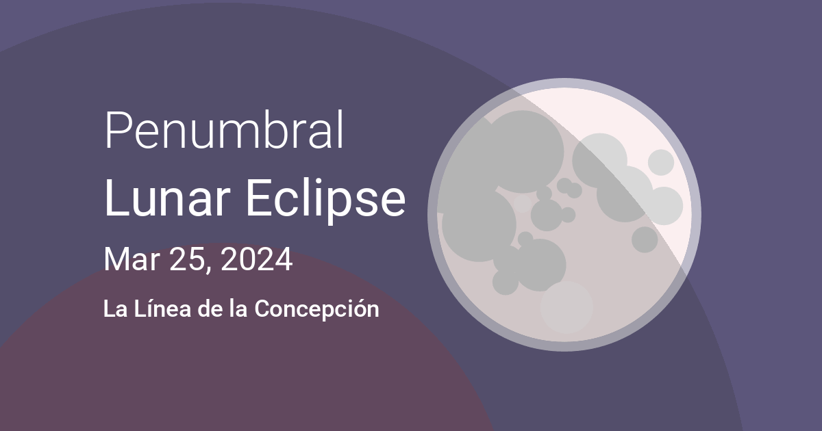 March 25, 2024 Penumbral Lunar Eclipse in La Línea de la Concepción ...