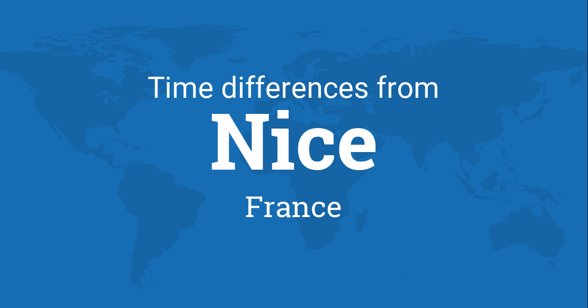 Time difference between Nice, Provence-Alpes-Côte-d'Azur ...