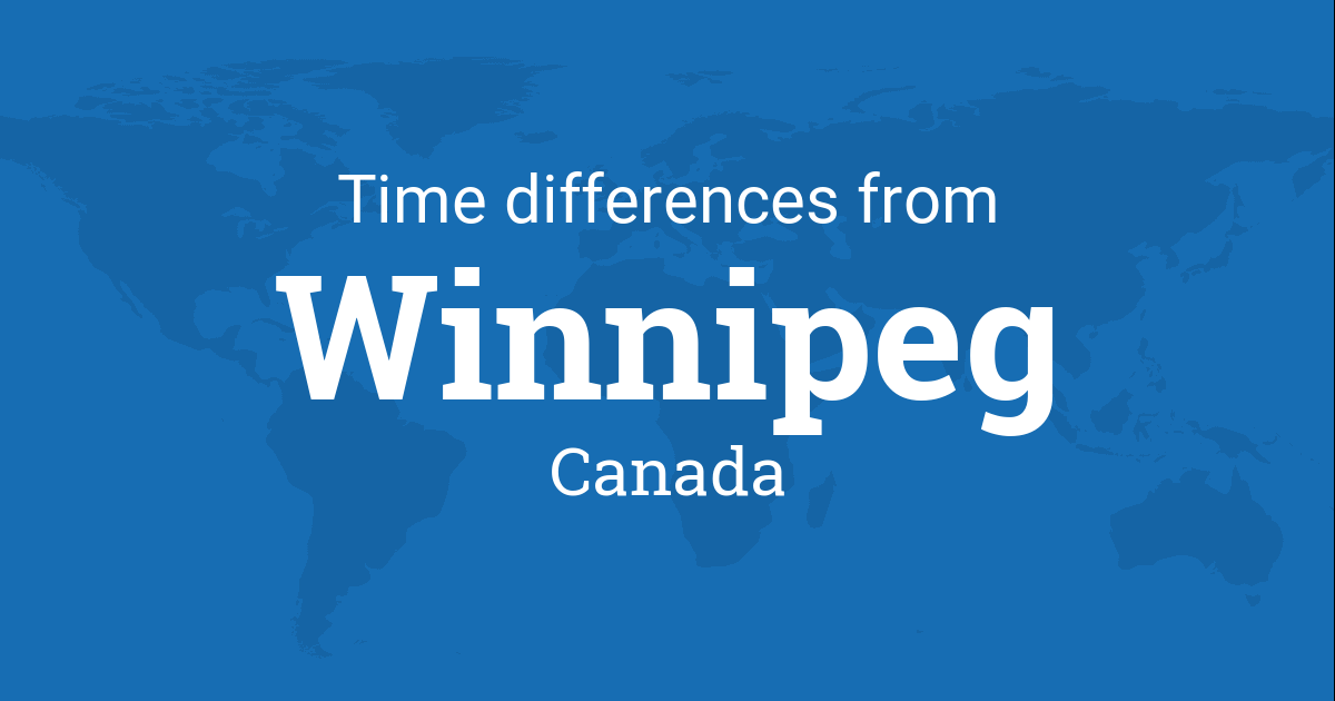 Time difference between Winnipeg, Manitoba, Canada and the world